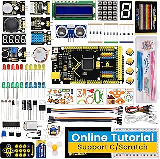 KEYESTUDIO Starter Kit for Arduino MEGA R3, Learning Project STEM Education, Electronics Components Set for Arduino IDE