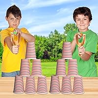 Vista 6 de ArtCreativity Tirachinas de madera con 20 bolas - Tirachinas de madera para niños - Lanza bolas a más de 20 pies - Bolas suaves para juego seguro
