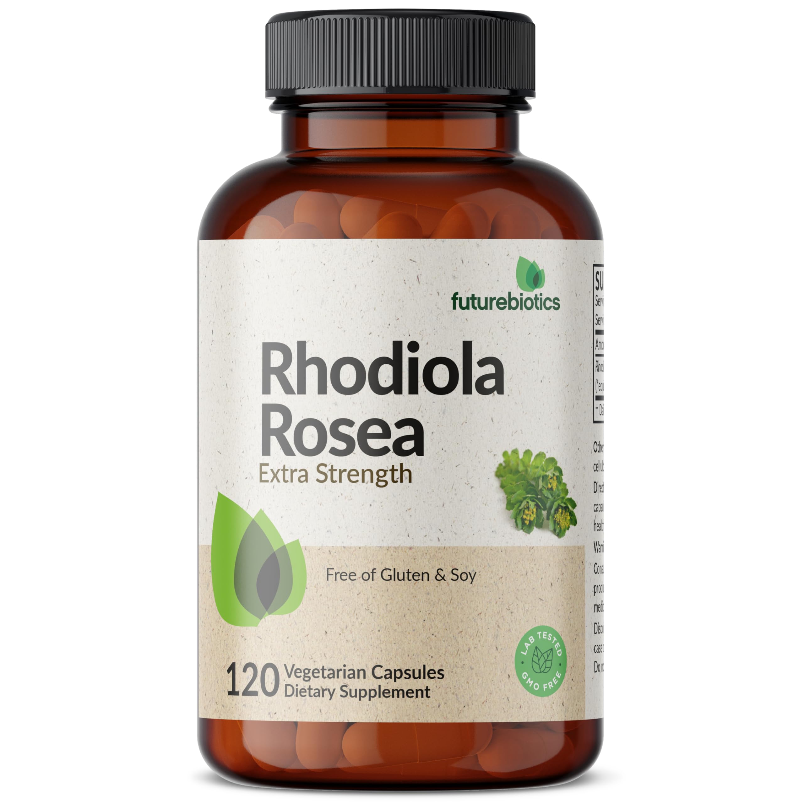 Futurebiotics Rhodiola Rosea Powder Adaptogenic Herb Vegetarian Capsules, 120 Count