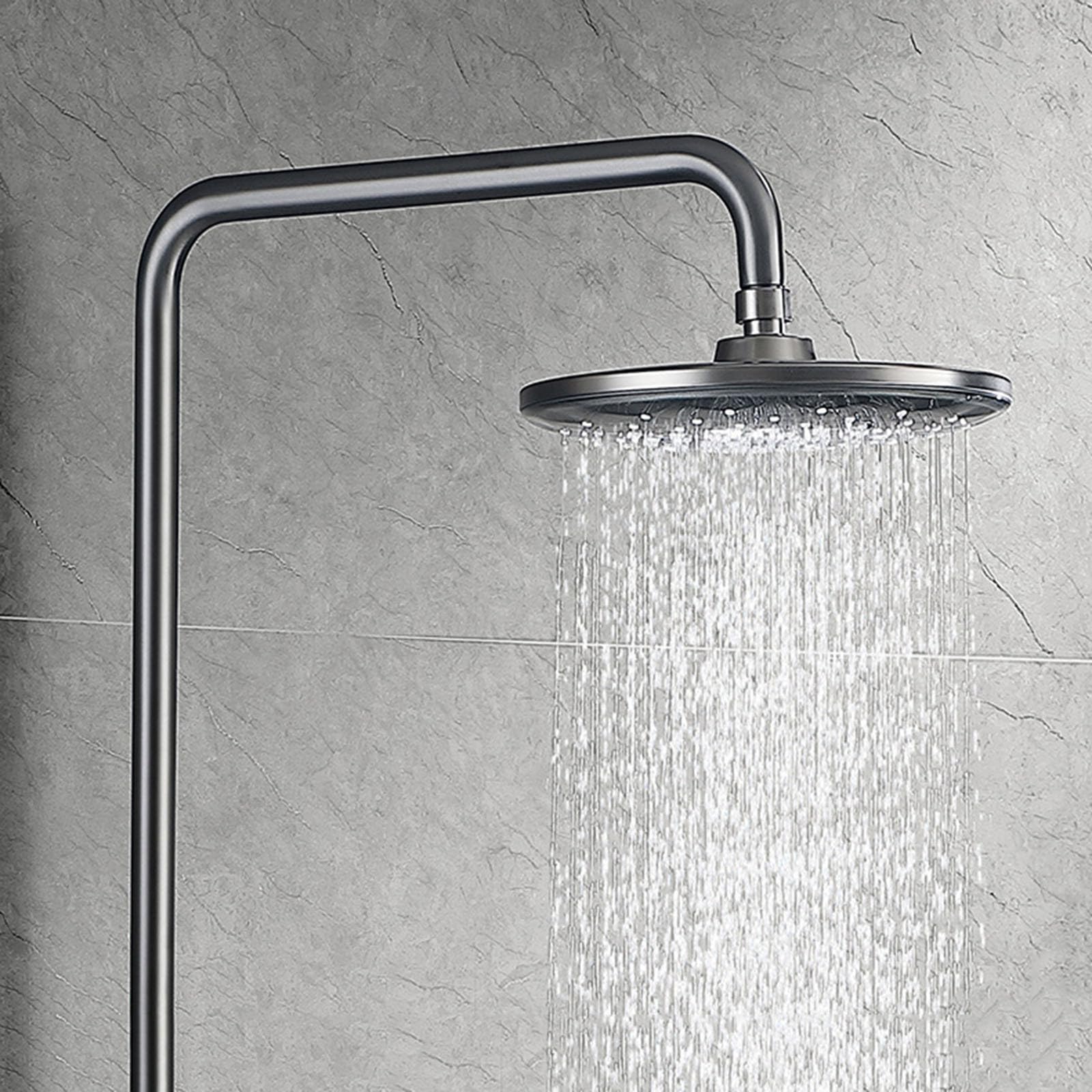columna ducha termostatica de 38° con grifo gris Pistola