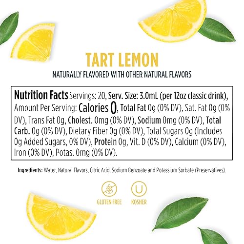 Miniatura 7 de Ninja Thirsti Gotas de agua saborizadas, SPLASH con esencia de fruta sin azúcar, limón agrio, paquete de 3, cero calorías, cero azúcar, cero