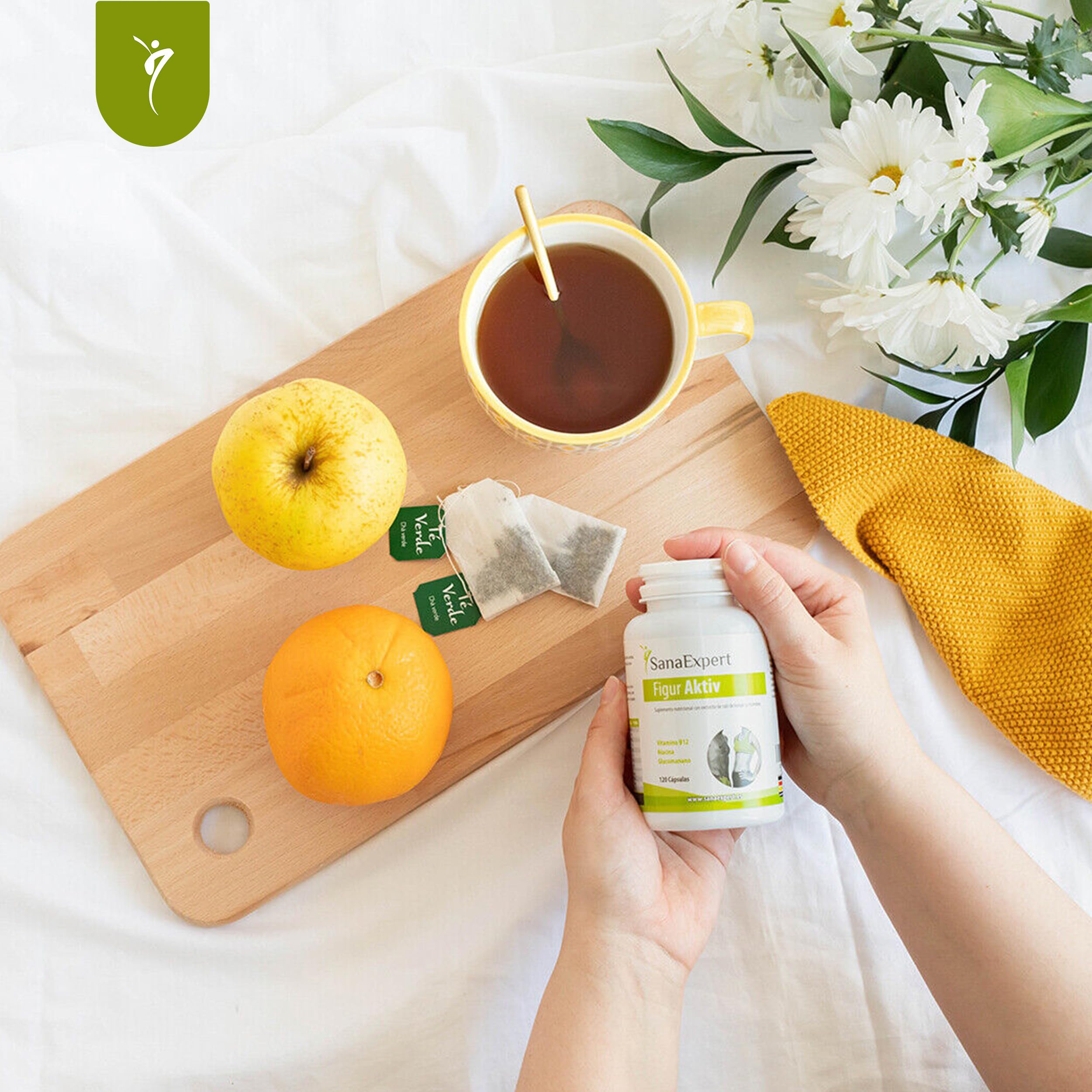 SanaExpert® Figur Aktiv Kapseln, Sättigungskapseln mit Konjak Glucomannan, Chrom, Vitamin B12, Niacin, Made in Germany, hochdosiert, 120 Stück (96 g)