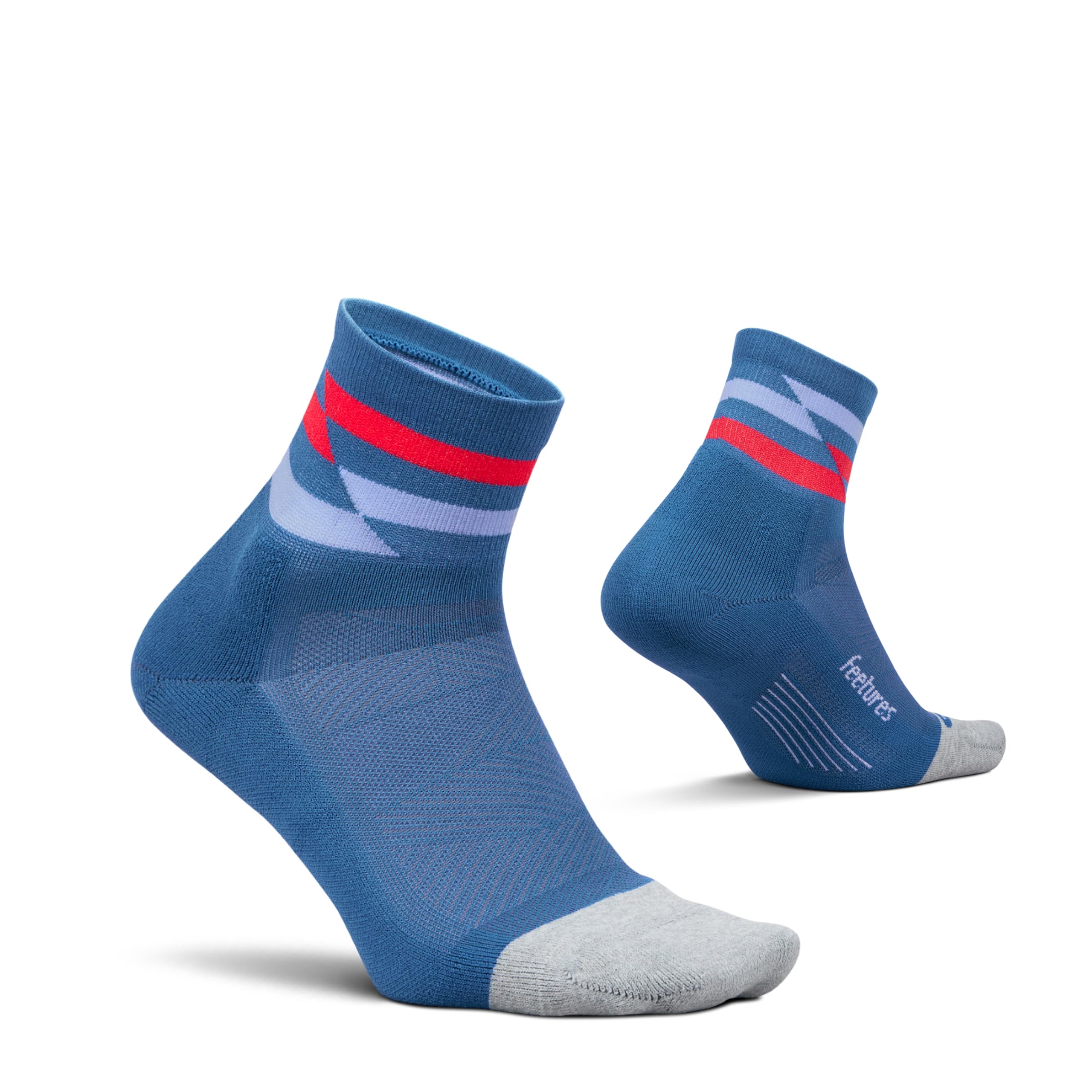 Feetures Elite Light Cushion Quarter Blue Track Medium