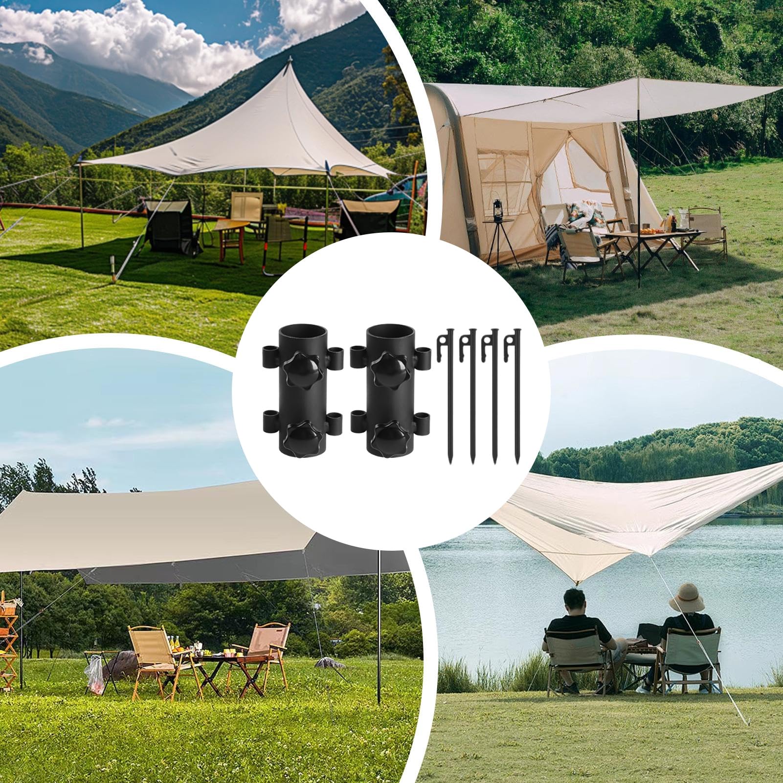 Support pour tente de camping, installation rapide, portable