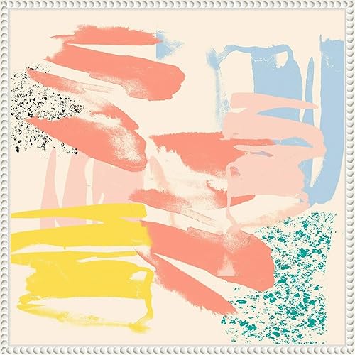 Amanti Art Framed Canvas Wall Art 22x22 Retro Op II by Jennifer Goldberger, Framed Wall Art Canvas, Abstract Artwork, Traditional Decor, Medium