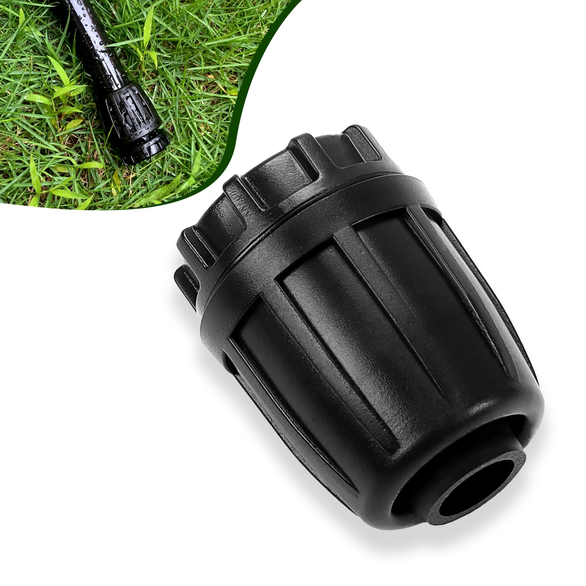 Photo 1 of 10 Pack 1/2 Inch Drip Irrigation Fittings End Caps for 1/2 Inch Drip Irrigation Tubing (0.52" ID x 0.60"-0.63" OD), Anti-Drop 1/2'' Drip Line Barbed Locked End Plugs Nuts Connectors