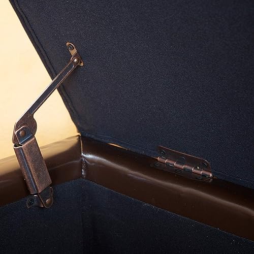 Miniatura 6 de Decent Home Banco otomano de almacenamiento rectangular con reposapiés para sala de estar dormitorio gris oscuro