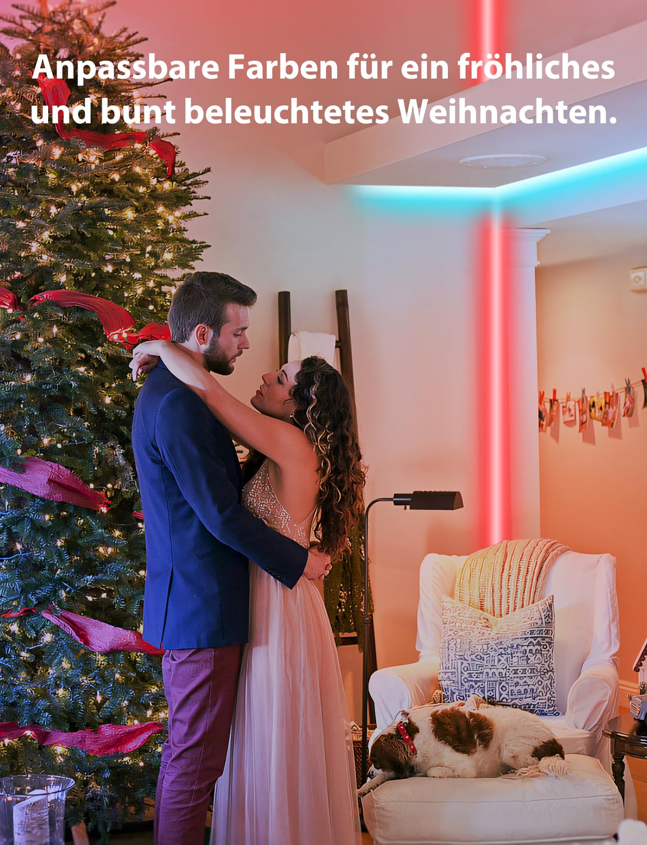 Aigostar LED Strip Alexa 15 m, RGB LED Streifen with 28-Button IR Fernbedienung, Compatible with Alexa/Google Home,Musik Sync, LED Lichtleiste for Party/Bar/Home/Bedroom/E-Sportraum, 48 W