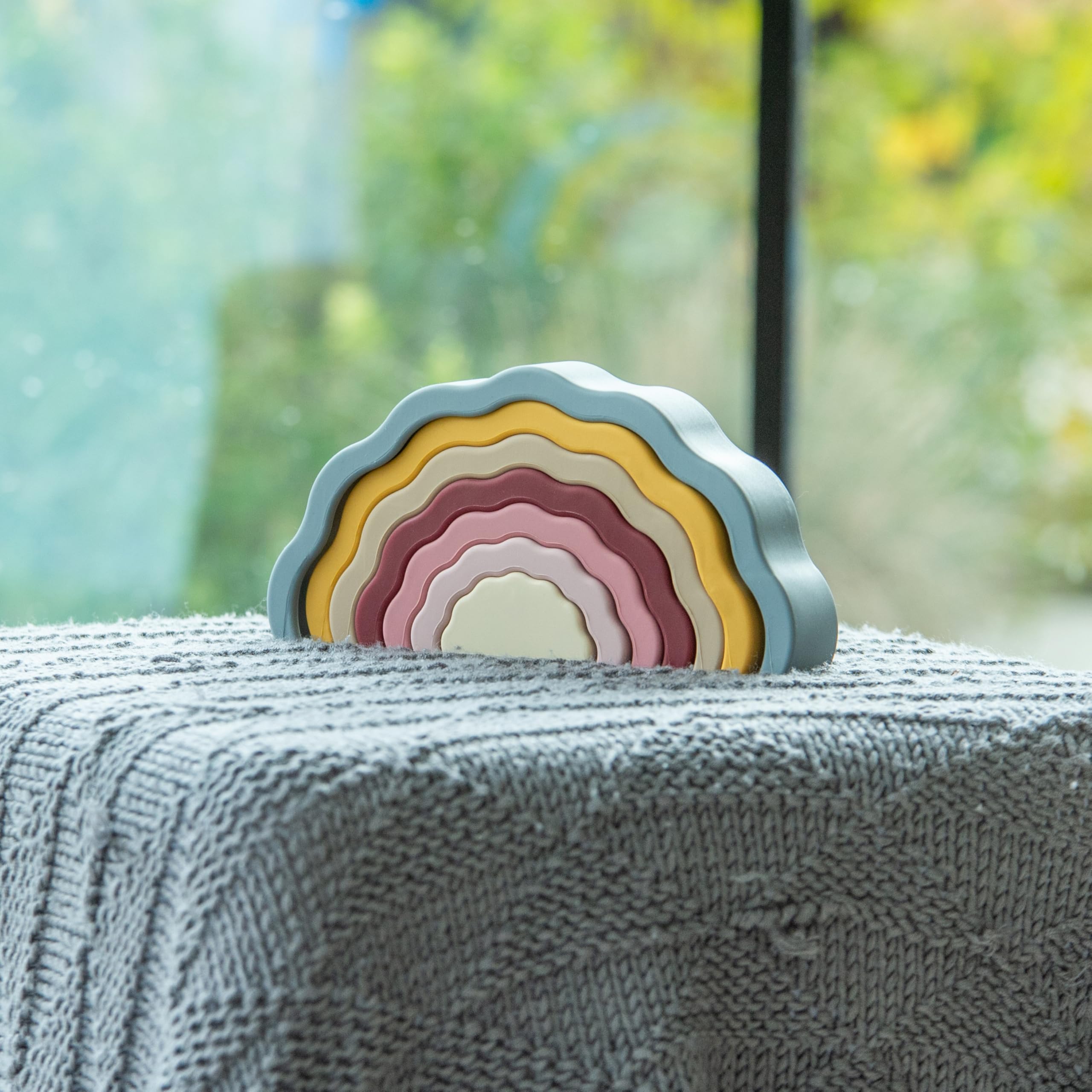 tickit SiliSoft - 7 Wobble Earthy Stackable Rainbow Pieces for Creative Play and Sensory Development Earth - Image 3