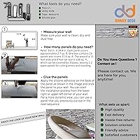 Vista 6 de Dundee Deco Paneles de pared 3D efecto ladrillo, revestimiento de pared con aspecto de piedra gris, revestimiento de espuma de poliestireno