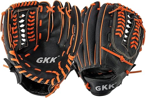 GKK Guantes de béisbol y sóftbol Series TeeballBaseball Mitt zurdos y diestros Guantes de campo para niños, jóvenes y adultos (10.5 pulgadas12.5