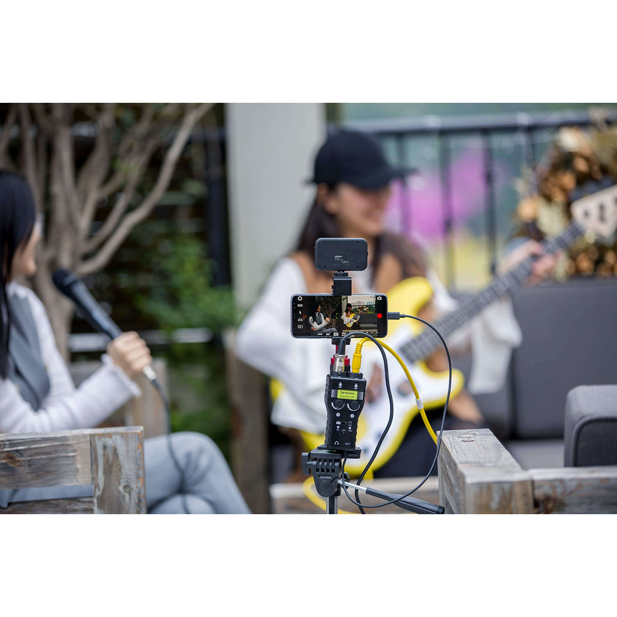 Saramonic SmartRig+UC - Interfaz de audio profesional de 2 canales con XLR, entradas de 1/4 pulgadas y 1/8 pulgadas para smartphones y tabletas Android USB tipo C, PC y más