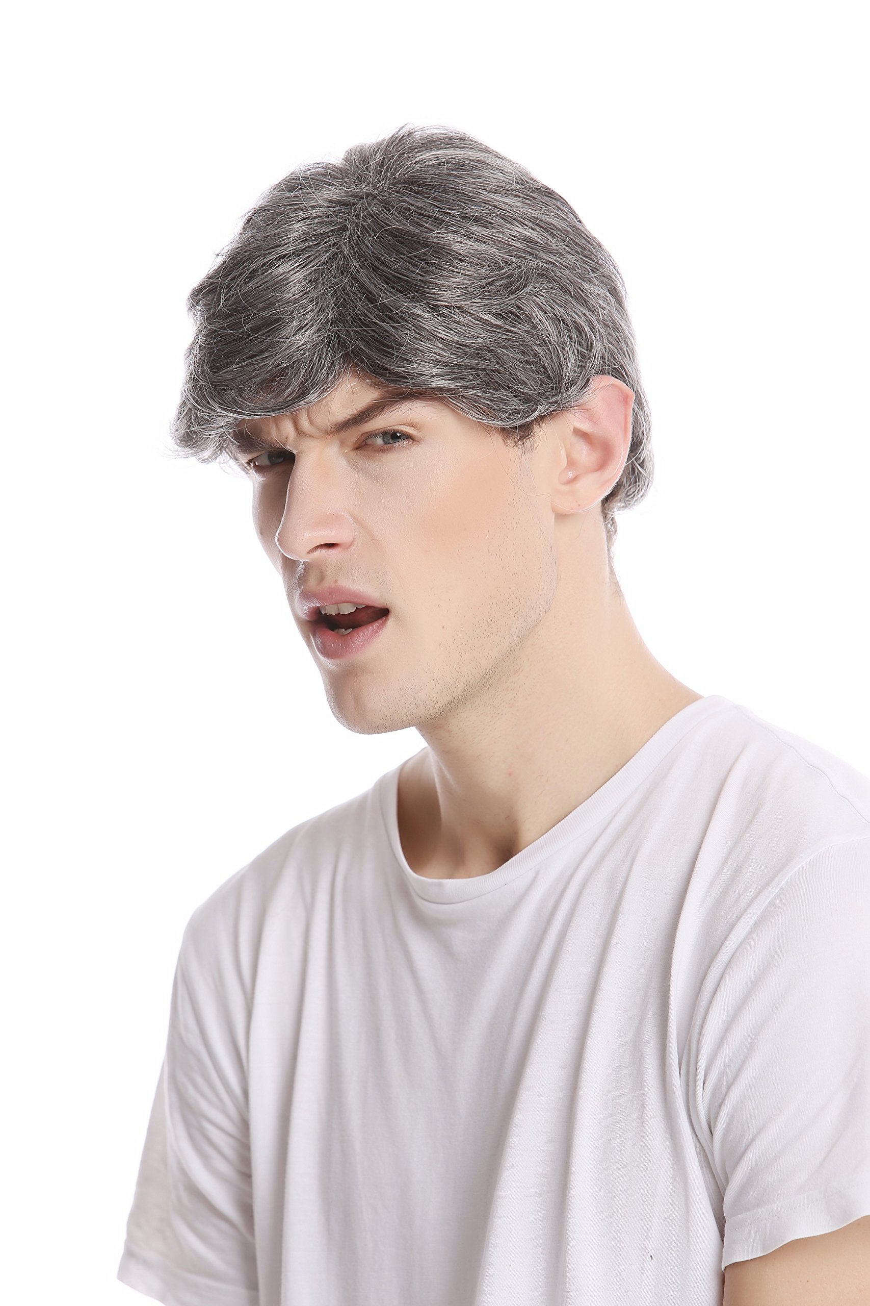 WIG ME UP - GFW355A-44 Men Gents Wig short casual youthful modern look dark grey gray, Dark brown-gray mix (44), Length: approx. 20 cm - Image 2