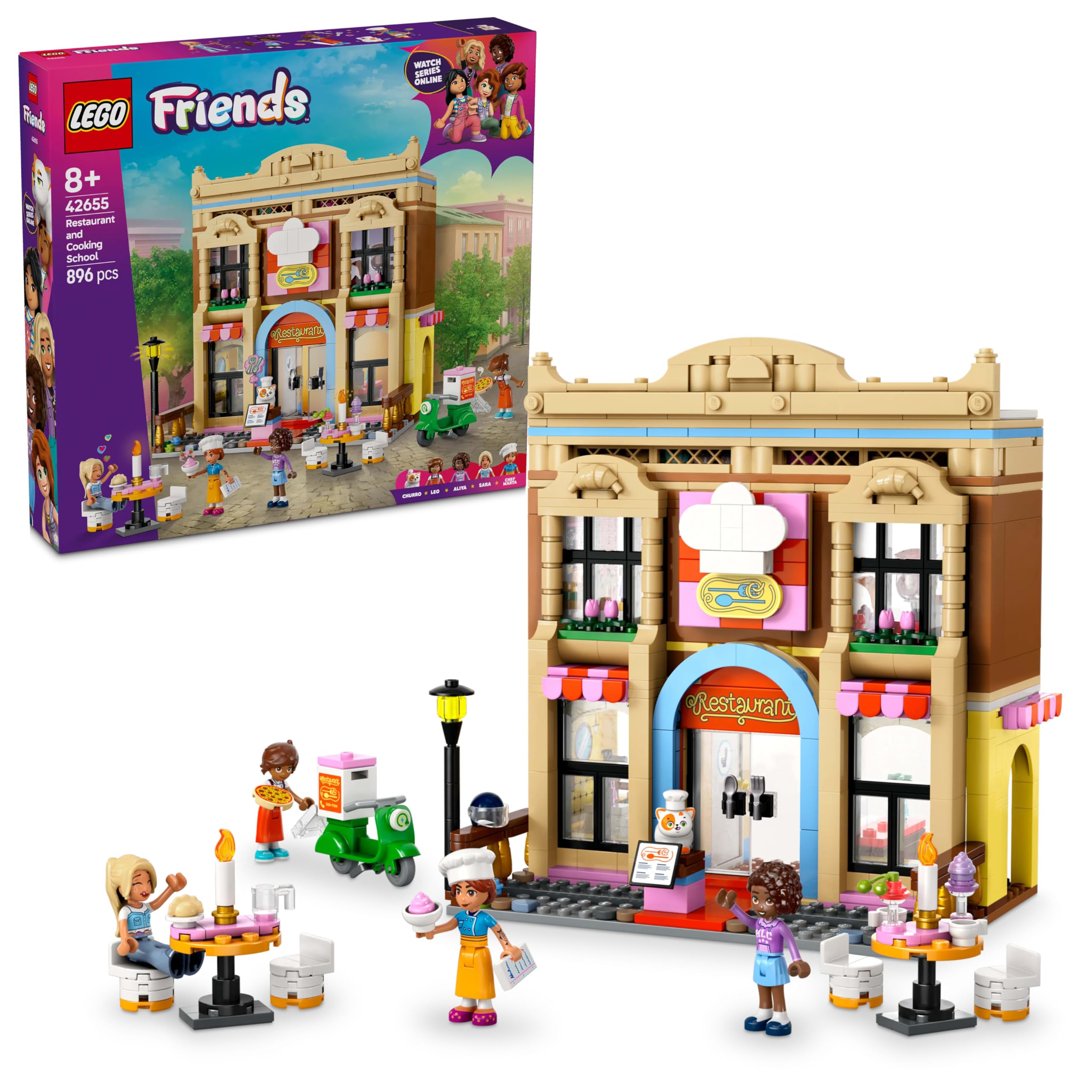 Lego 42655 Friends Restaurant and Cooking School Toy Toy Birthday Present Blocks Girls Boys Children 8 9 10