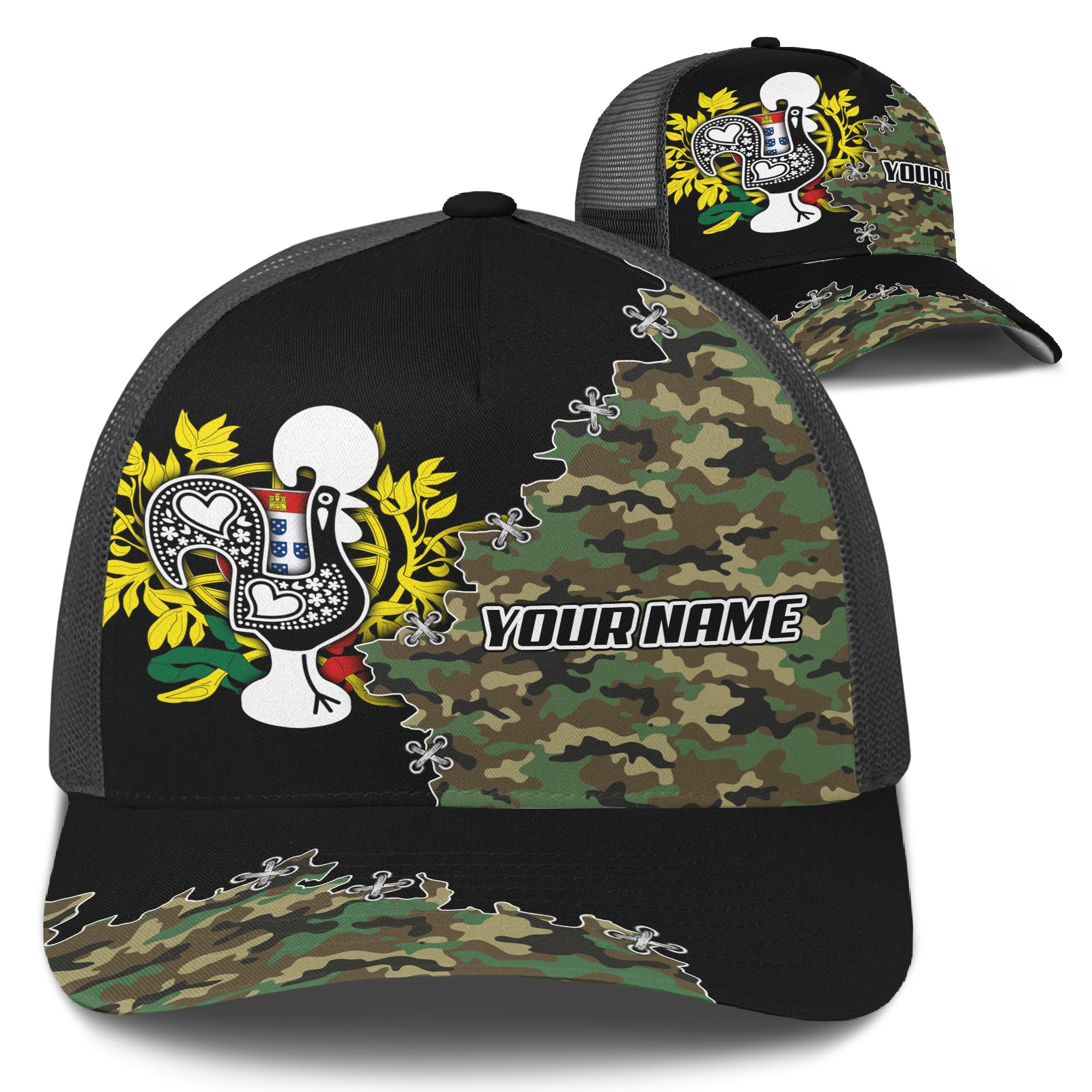 Hat Rooster of Barcelos Sun Visor Hat Classic Mesh Hat Low Profile Cap for Walking Outdoor Sports