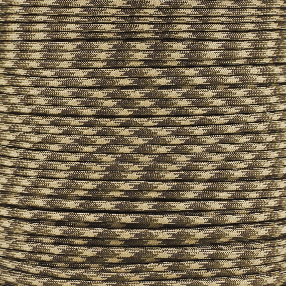 PARACORD PLANET 100 Feet Nylon 550lb Type III 7 Strand Paracord Desert Storm