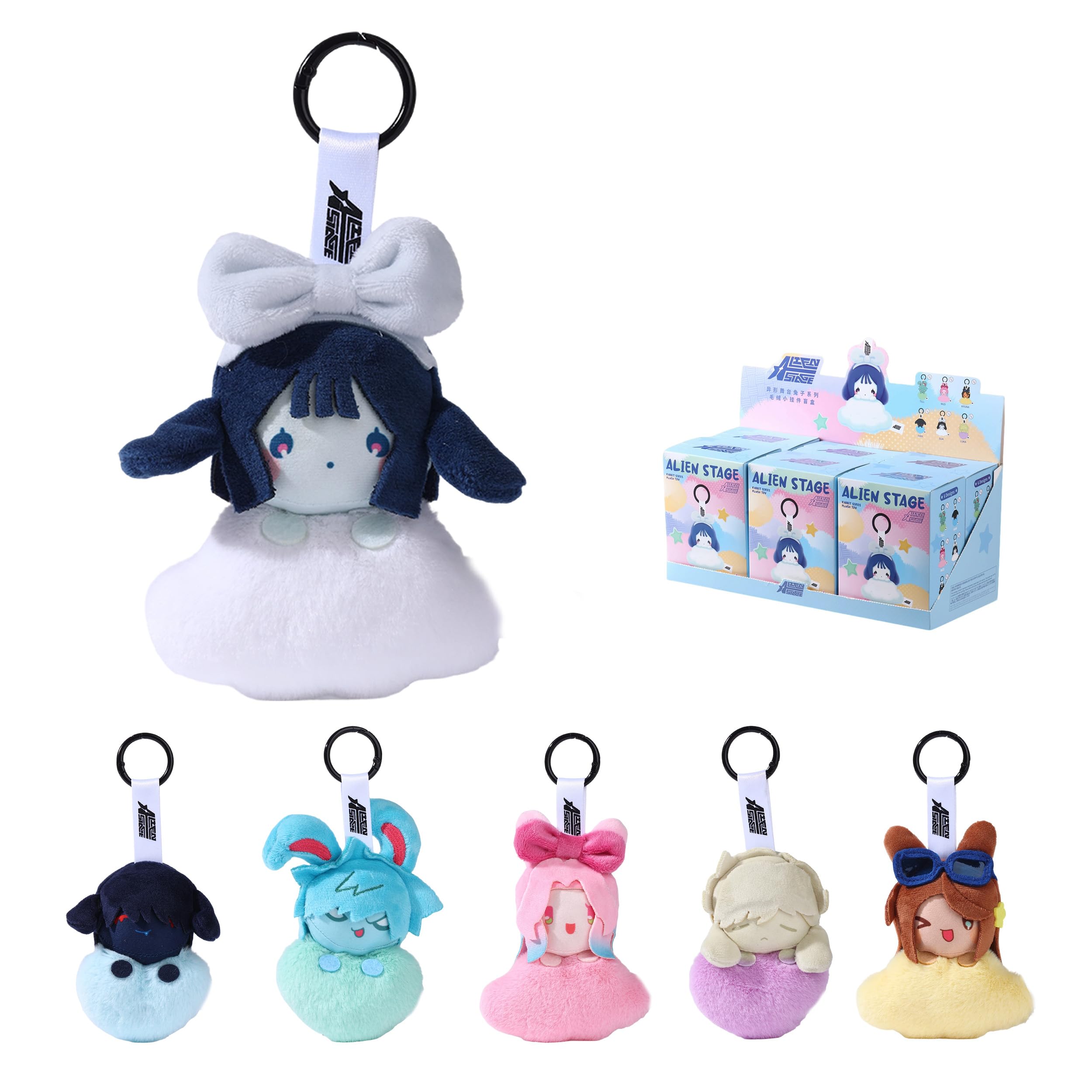 YJacuing Alien Stage Rabbit Series Blind Box Cloud Plüsch Schlüsselanhänger, Anime Alnst Offiziell lizenzierter Mystery Bag Charm Anhänger