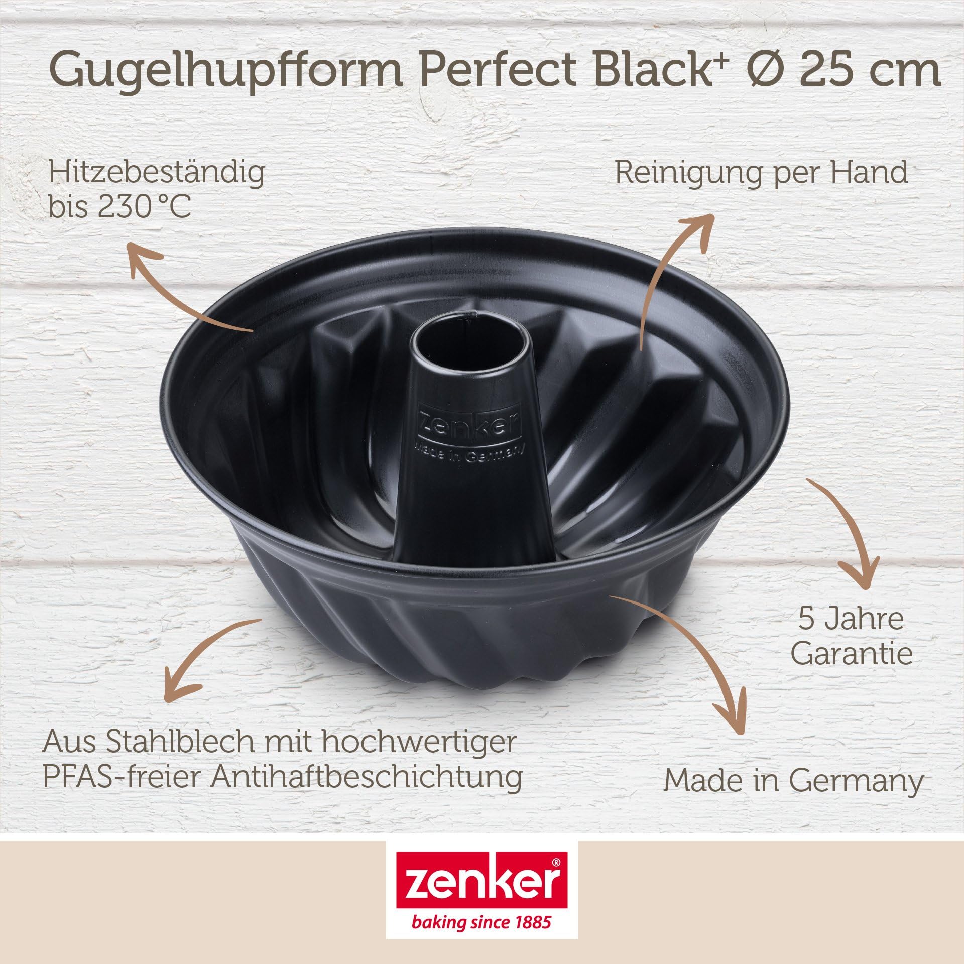 Zenker 2er Set Backformen – Gugelhupfform 25 Cm & Savarinform 28 Cm Mit Antihaft