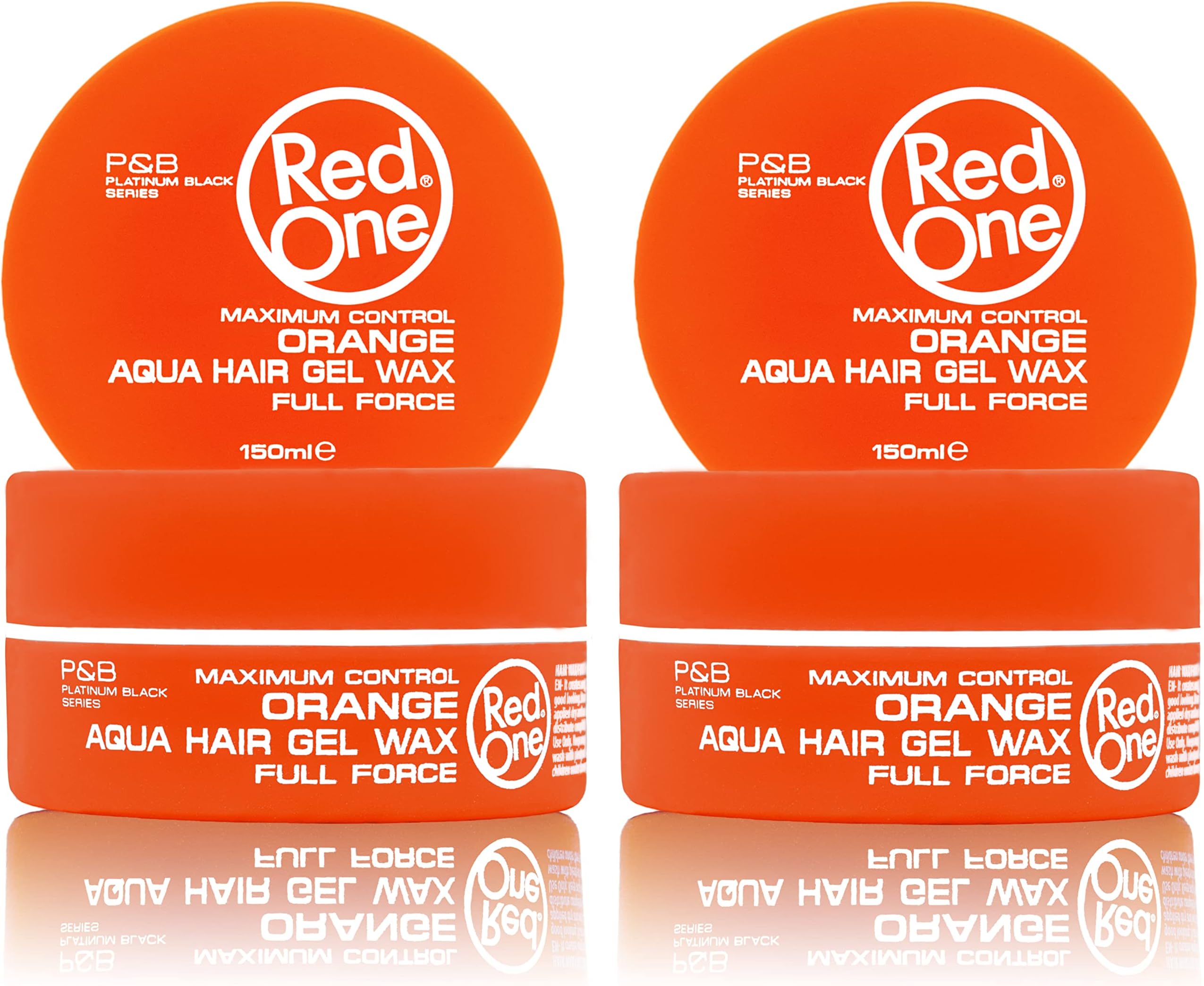 Hair Styling Aqua Wax Orange 2x 150 ml | Edge Control | Ultra Hold | Gel Wax | Men & Women Hair Wax | Melon Scent | Maximum Control