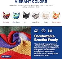 Vista 6 de KPX Silla de columpio colgante para exterior – Cómoda silla de columpio de árbol tamaño grande 110X130cm (sin cojines) - Capacidad de peso 330 Blanco