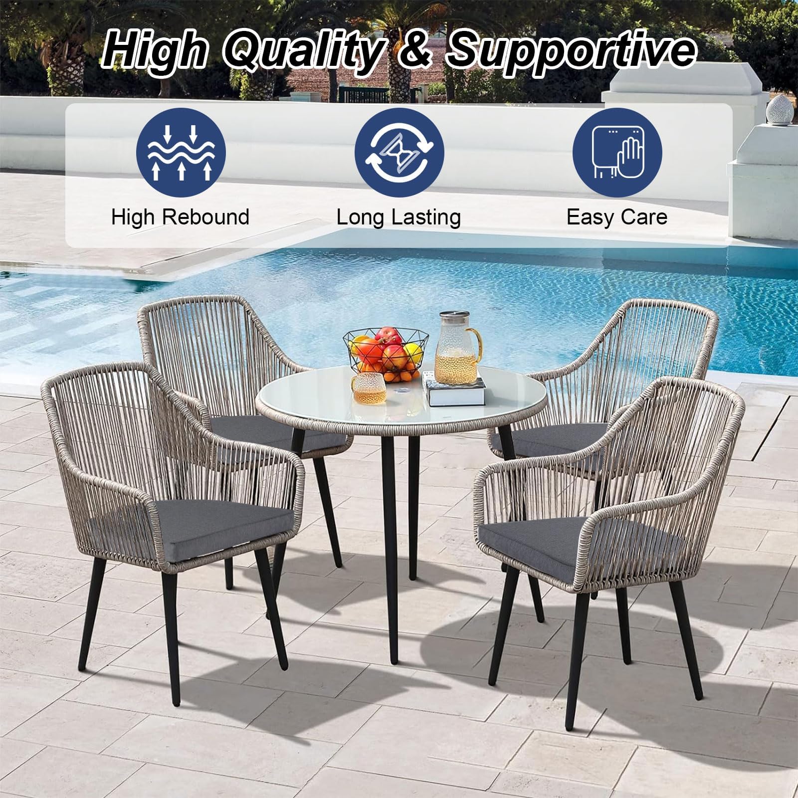 4 patio chair cushions