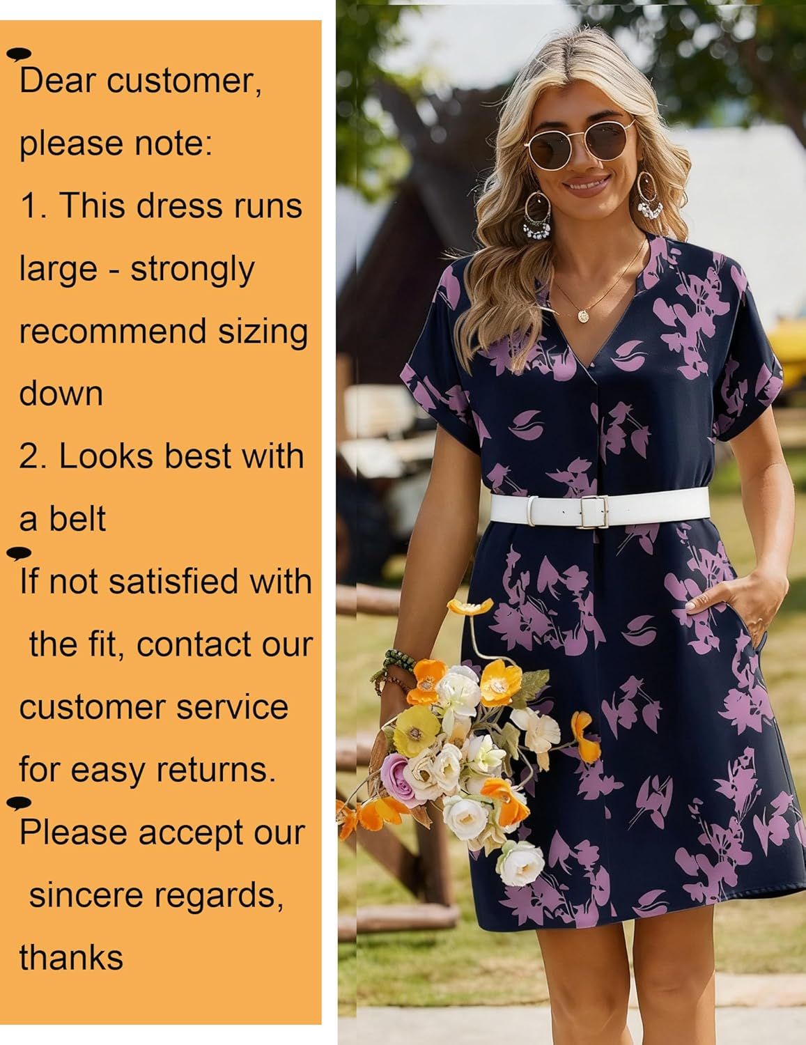 Zeagoo Summer Dresses for Women Short Sleeve Shift Dress V Neck Casual Mini Beach Vacation Boho Sundress with Pockets - Image 4
