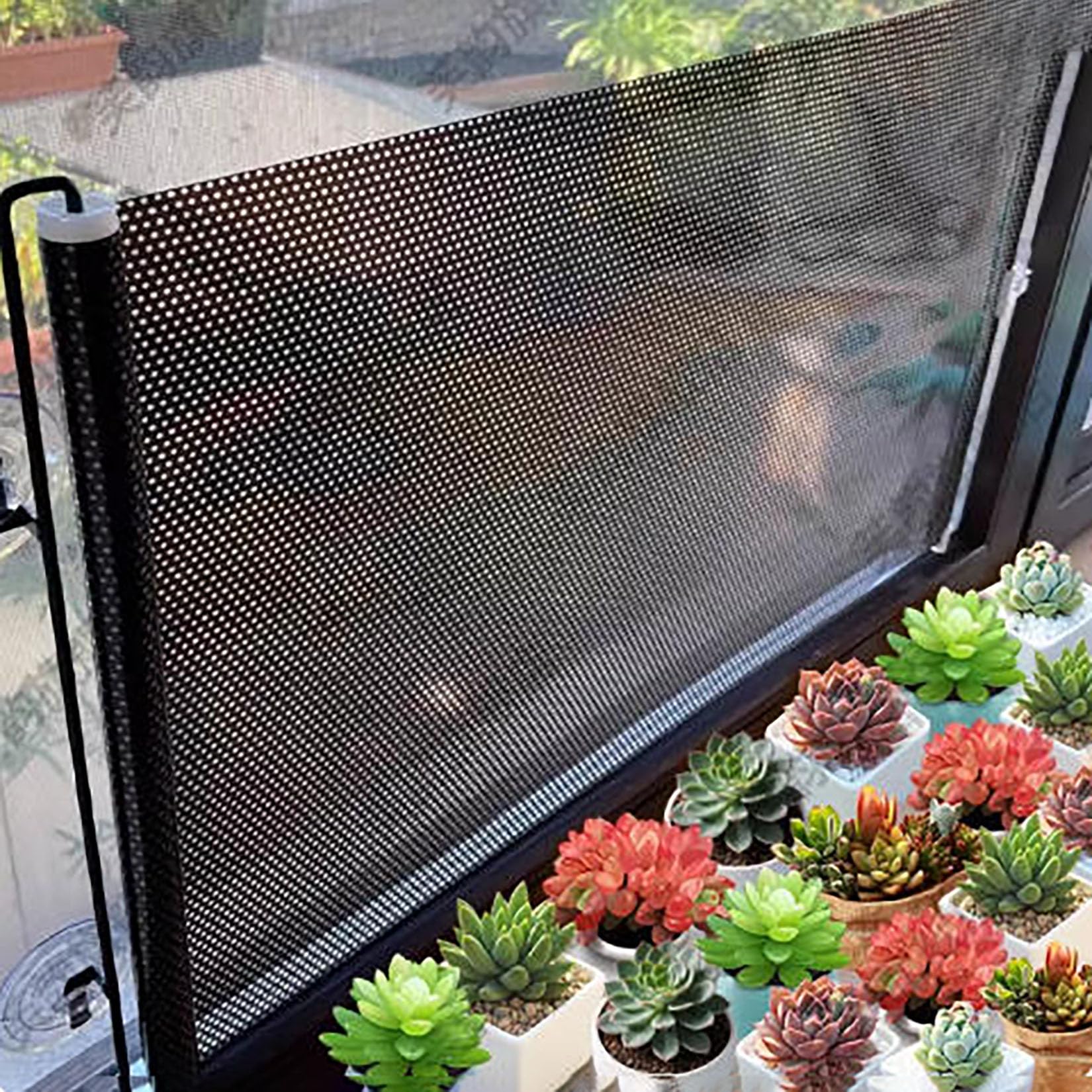 80X200cm Saugnapfes Rollo Fensterrollo,Thermorollo,Verdunkelungsrollo mit Saugnäpfen,UV-Schutz Fenster Rollos,90% Verdunkelung Rollo ohne Bohren für Autofenster,Schlafzimmer,Büro
