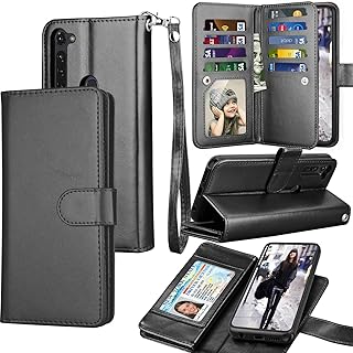 Tekcoo Wallet Case for Moto G Stylus 2020 / Motorola Moto G Pro, PU Leather ID Cash Credit Card Slots Holder Carrying Pouch Folio Flip Cover [Detachable Magnetic Hard Cases] Lanyard - Black