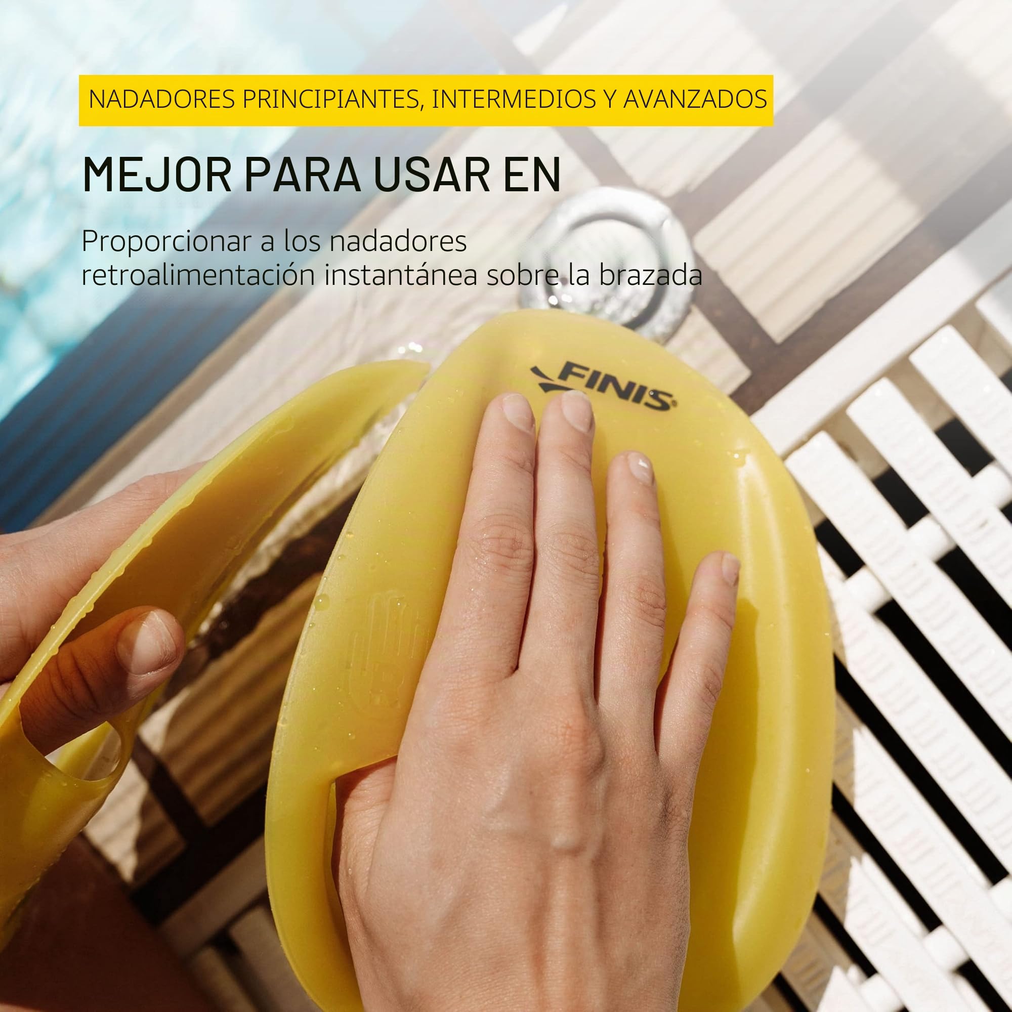 FINIS Agility Paddles Raquetas de natación flotantes para entrenamiento de velocidad