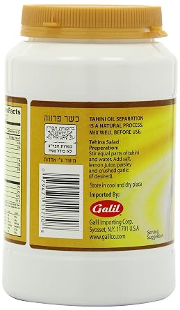 LiOR Tahini, All Natural 100% Pure Ground Sesame, 16-Ounce Jars