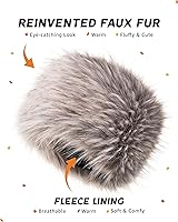 Vista 45 de Futrzane Sombrero clásico cosaco - Sombreros de piel sintética para mujer - Sombrero ruso peludo cálido negro (Black Classic)