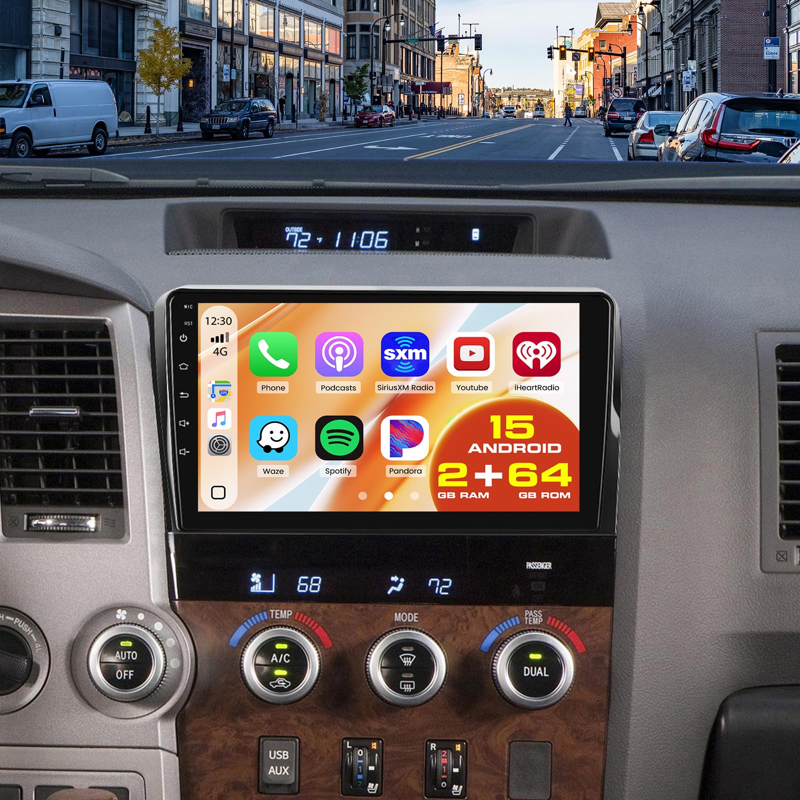 Android Car Stereo for Toyota Tundra 2007 2008 2009 2010 2011 2012 2013/Toyota Sequoia 2008 2009 2010 2011 2012 2013 2014 2015 2016 2017 2018 with CarPlay Android Auto 26UI 2GB+64GB-image-15