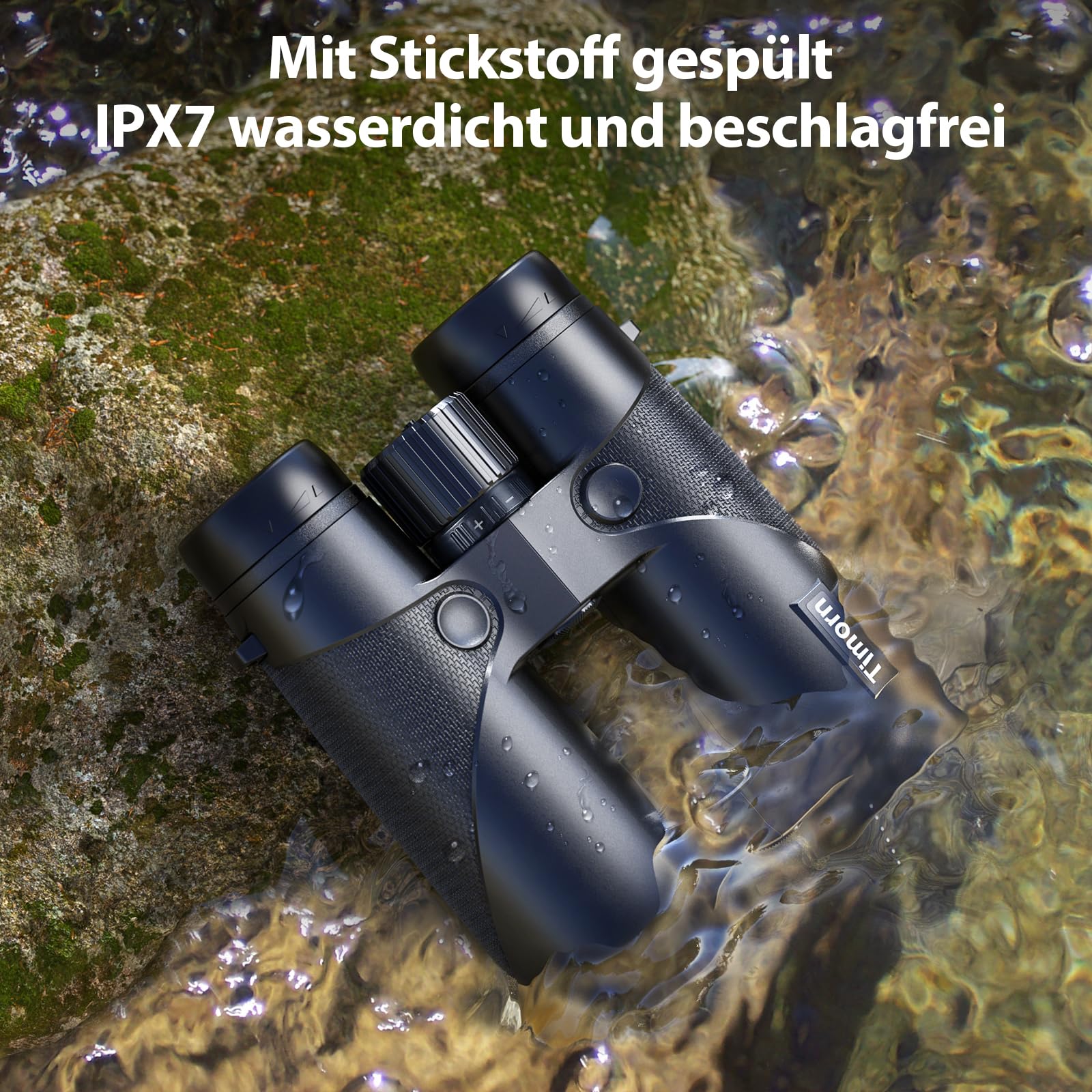 10x42 Fernglas Erwachsene Jagd Vogelbeobachtung: Timorn Ferngläser Wasserdicht mit Trageriemen, Tasche - Leicht Feldstecher für Naturbeobachtung, Tier, Reise, Sport, Konzerte