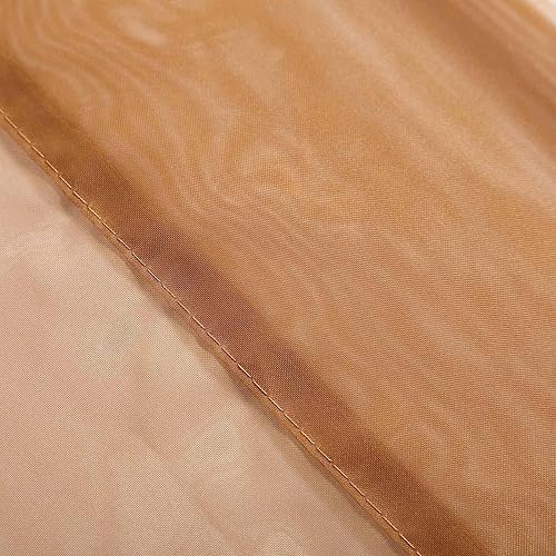 Miniatura 7 de Efavormart - Panel de cortina transparente de gasa dorada ignífuga de 30 pies, cortina de tela de organza para eventos