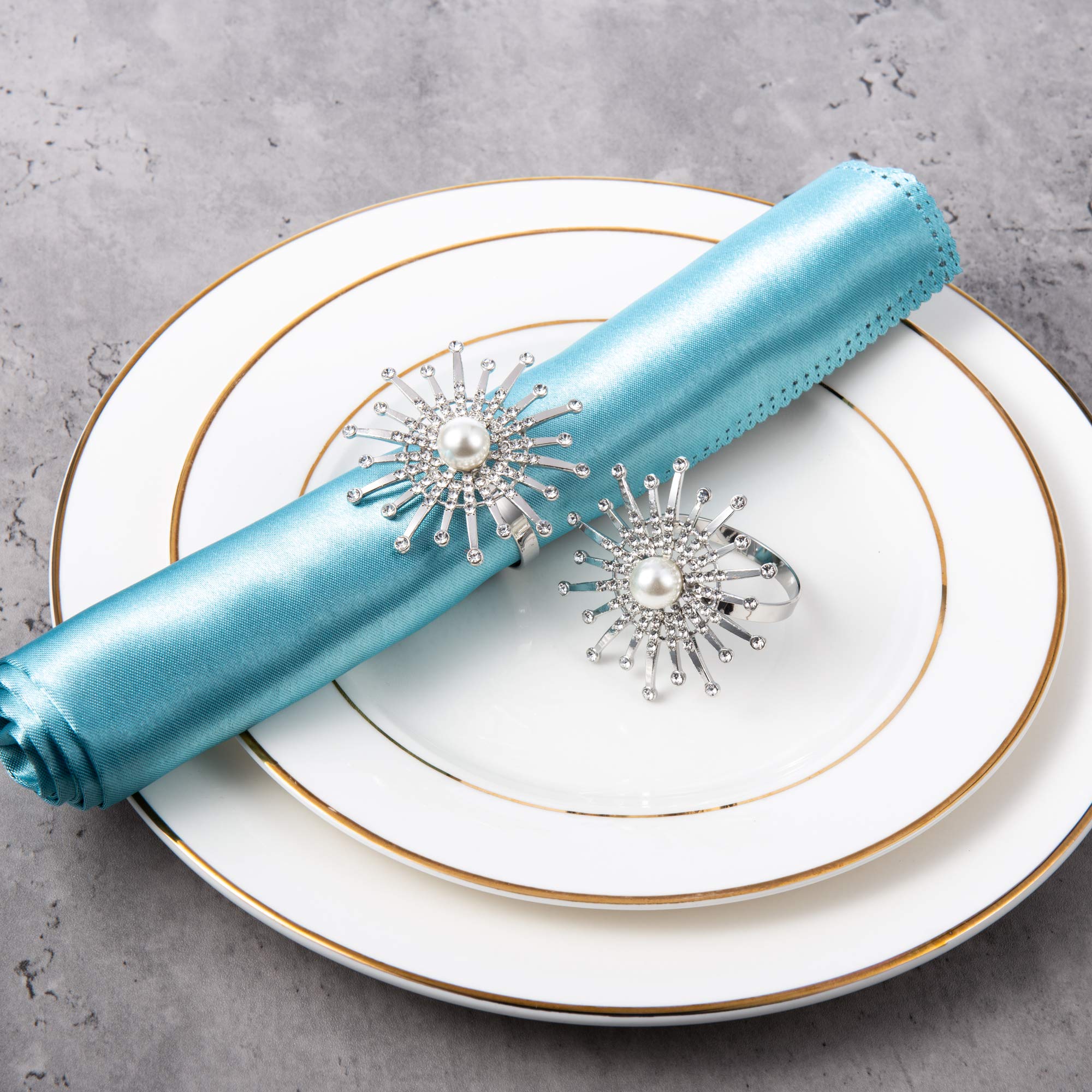 Cikonielf Ronds De Serviette En Or Lot De 5 Ronds De Serviette, Boucles