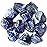 QINJIEJIE Blue Sodalite Raw Crystals Natural Rough Stones Bulk Large 0.8-1.2 Rocks Reiki Gemstones Fountain Rocks for Tumbling Cabbing Polishing Wire Wrapping Wicca Decoration 0.45 lbs