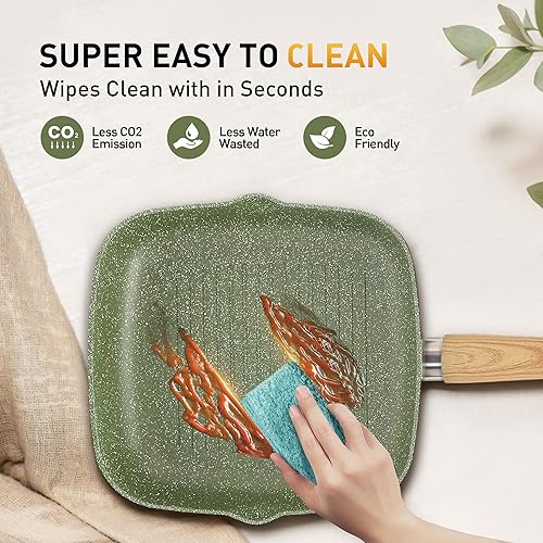 Miniatura 4 de Juego de ollas y sartenes antiadherentes, antiadherentes de granito de inducción, utensilios de cocina de inducción, sartenes de inducción, juego de