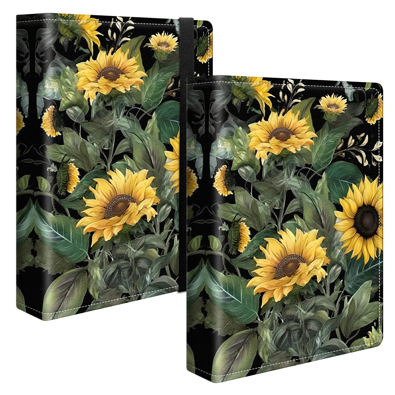 Sunflower Photo Album 4x6 120 Pockets Photos with Strong Elastic Band, Small Mini Albums Sheet Protector Folder for Photos, Album for Family Wedding Baby Women Men Vacation Gift