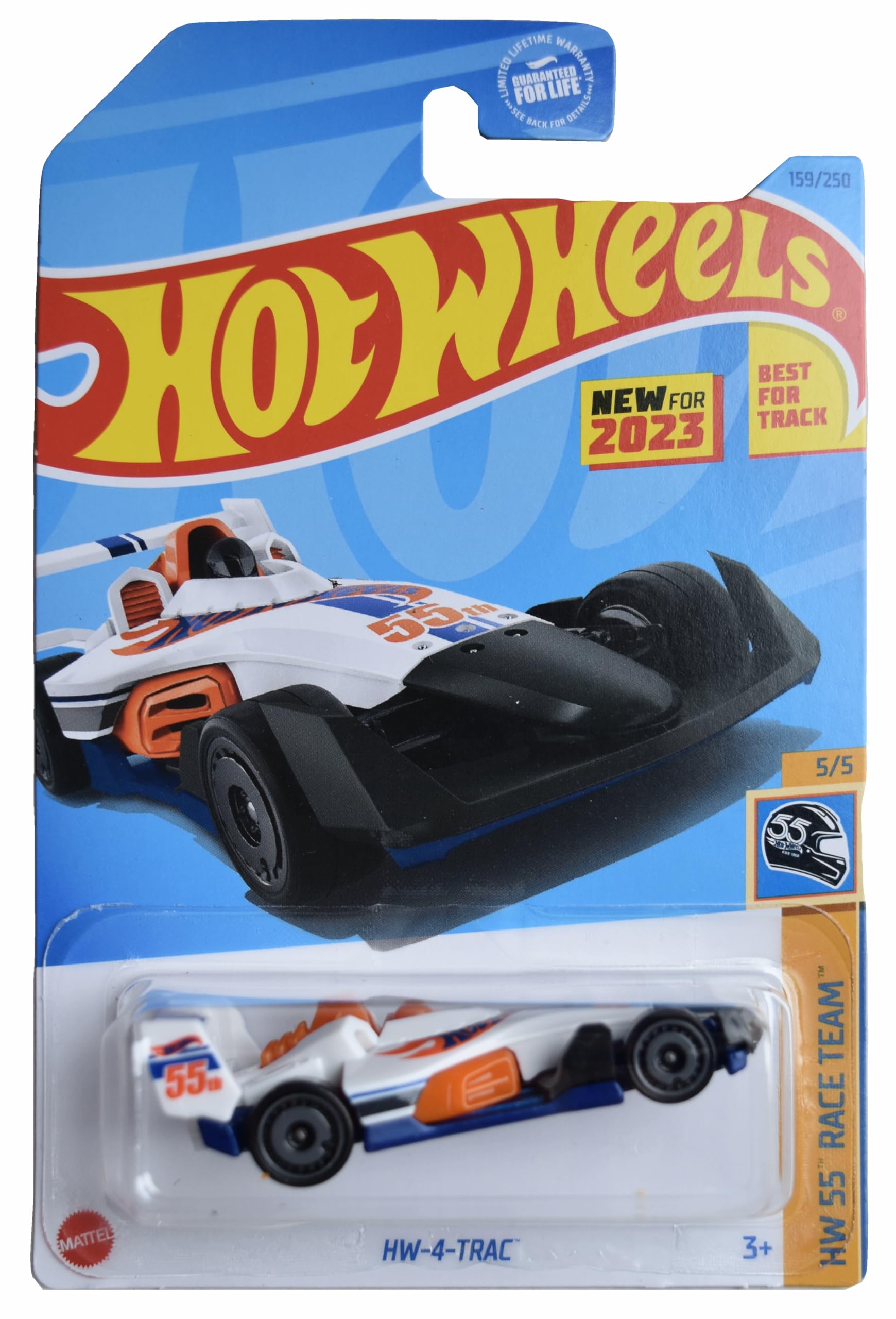 Amazon.com: Hot Wheels HW 4 Trac, HW 55 Race Team 5/5 [White] 159