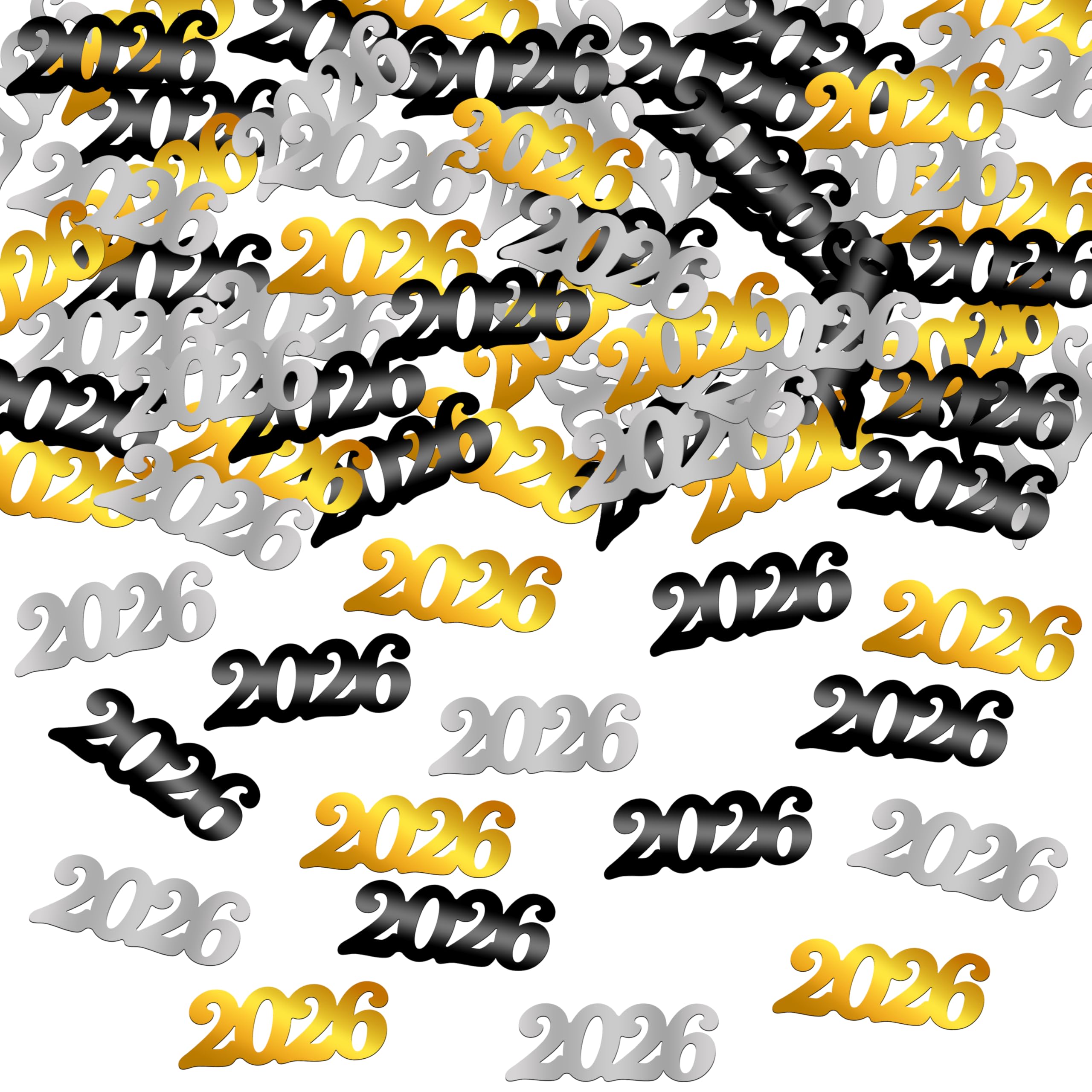 KatchOn, Shiny New Years Confetti - Pack of 500 | 2026 Confetti for Happy New Years Decorations 2026 | NYE Decorations 2026 | New Year Eve Party Supplies 2026