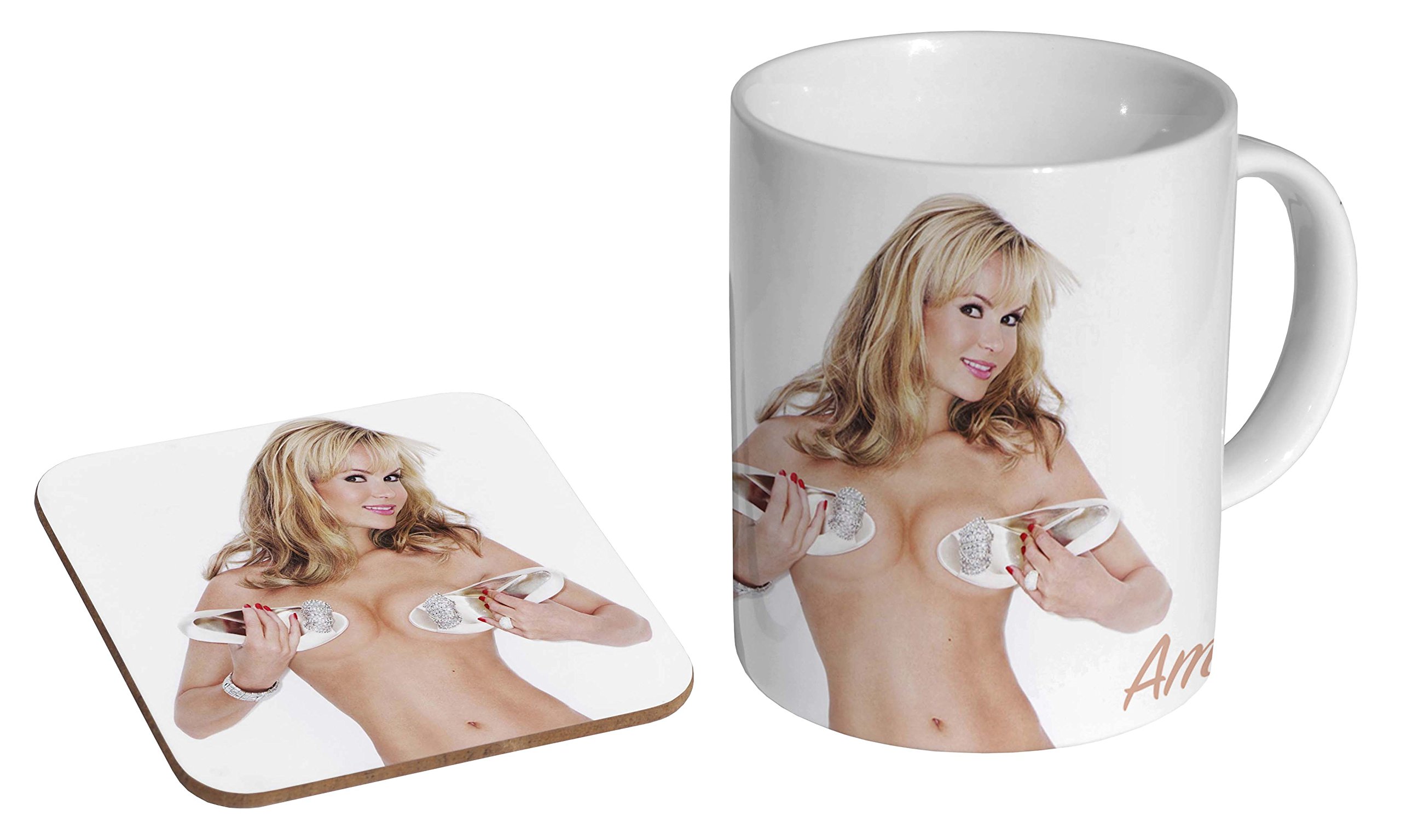 Mugmart White Amanda Holden Ceramic Coffee Mug + Coaster Gift Set …