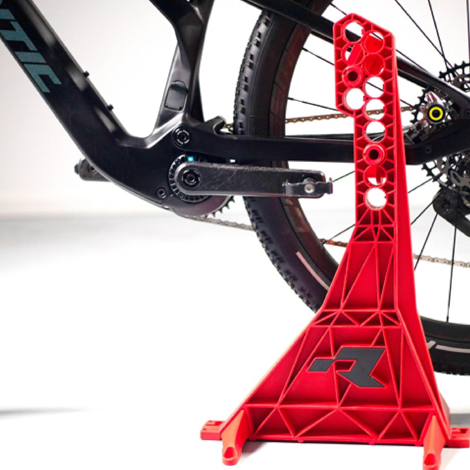 BiKase R24: The Ultimate Adjustable Bike Stand for Space-Saving Storage & Versatile Maintenance (Red)