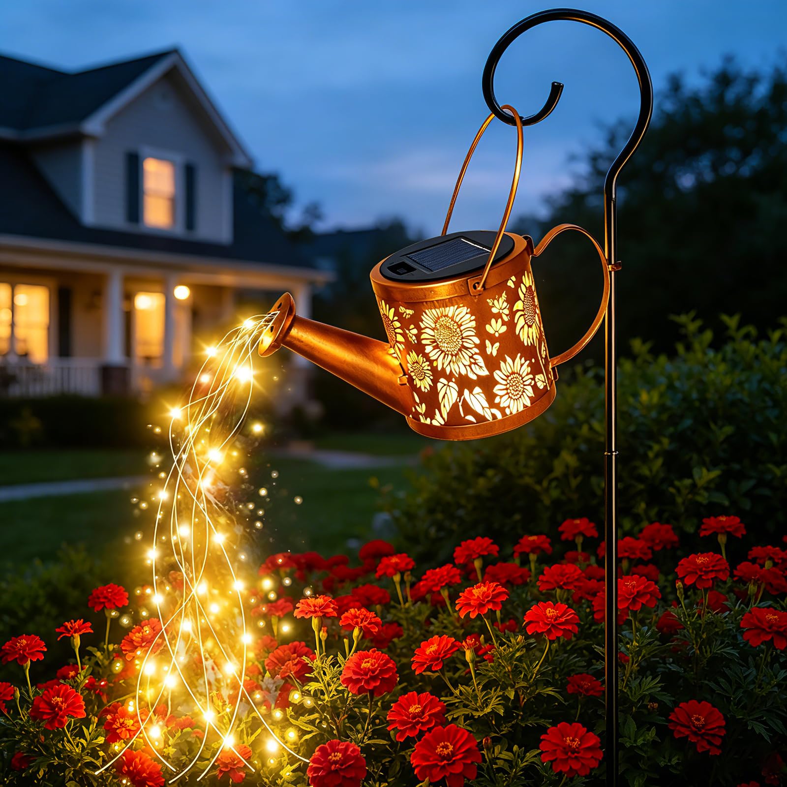 Solar-Gießkannen-Lichter für den Außenbereich, kleine Solar-Hof-Dekorationen, wasserdicht für Gartendekoration, Sonnenblumen-dekorative Terrassenlichter für den Außenbereich, Weg, Rasen, Geschenke für