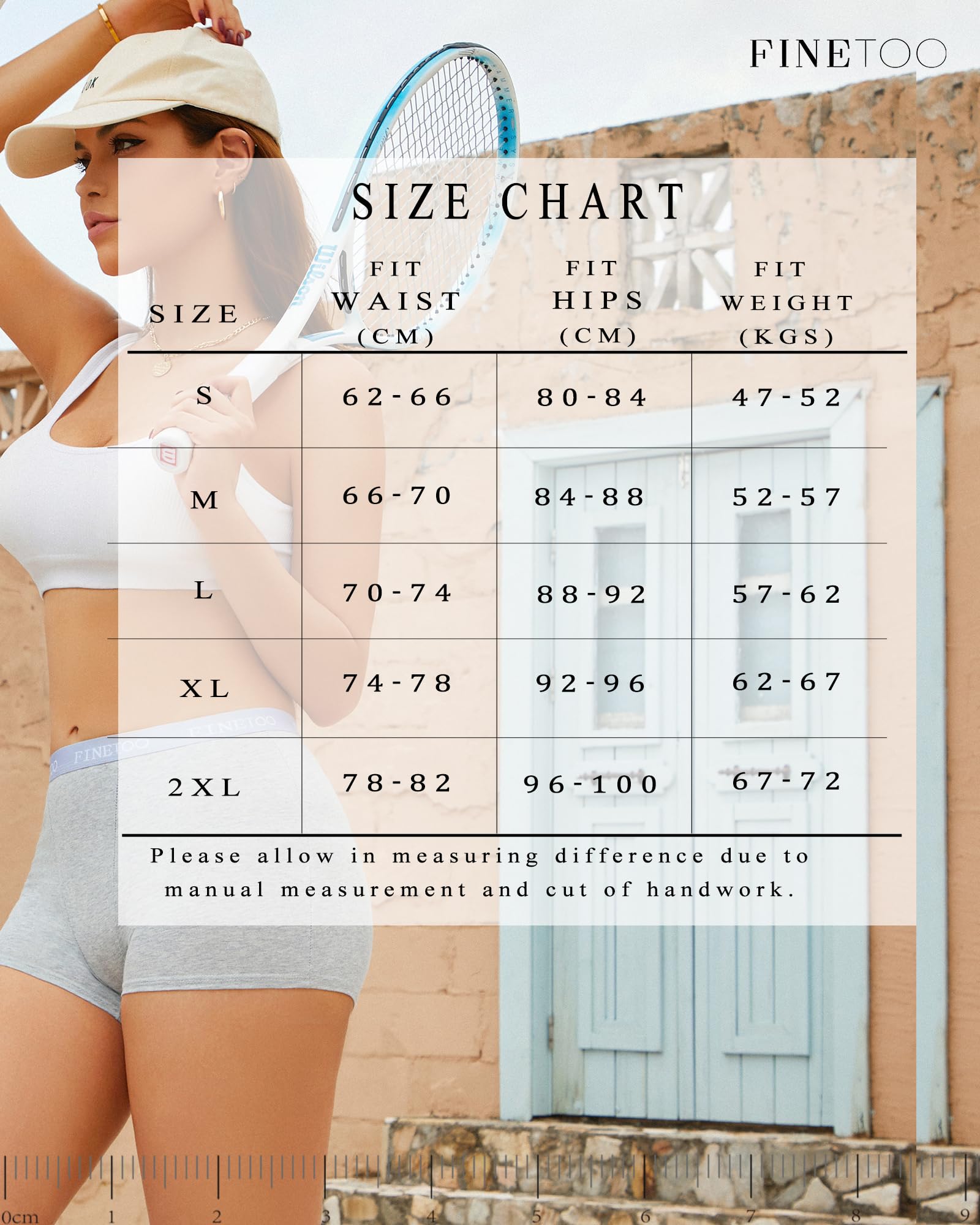 FINETOO Calzoncillos de algodón para mujer, ropa interior suave, paquete de 6 unidades