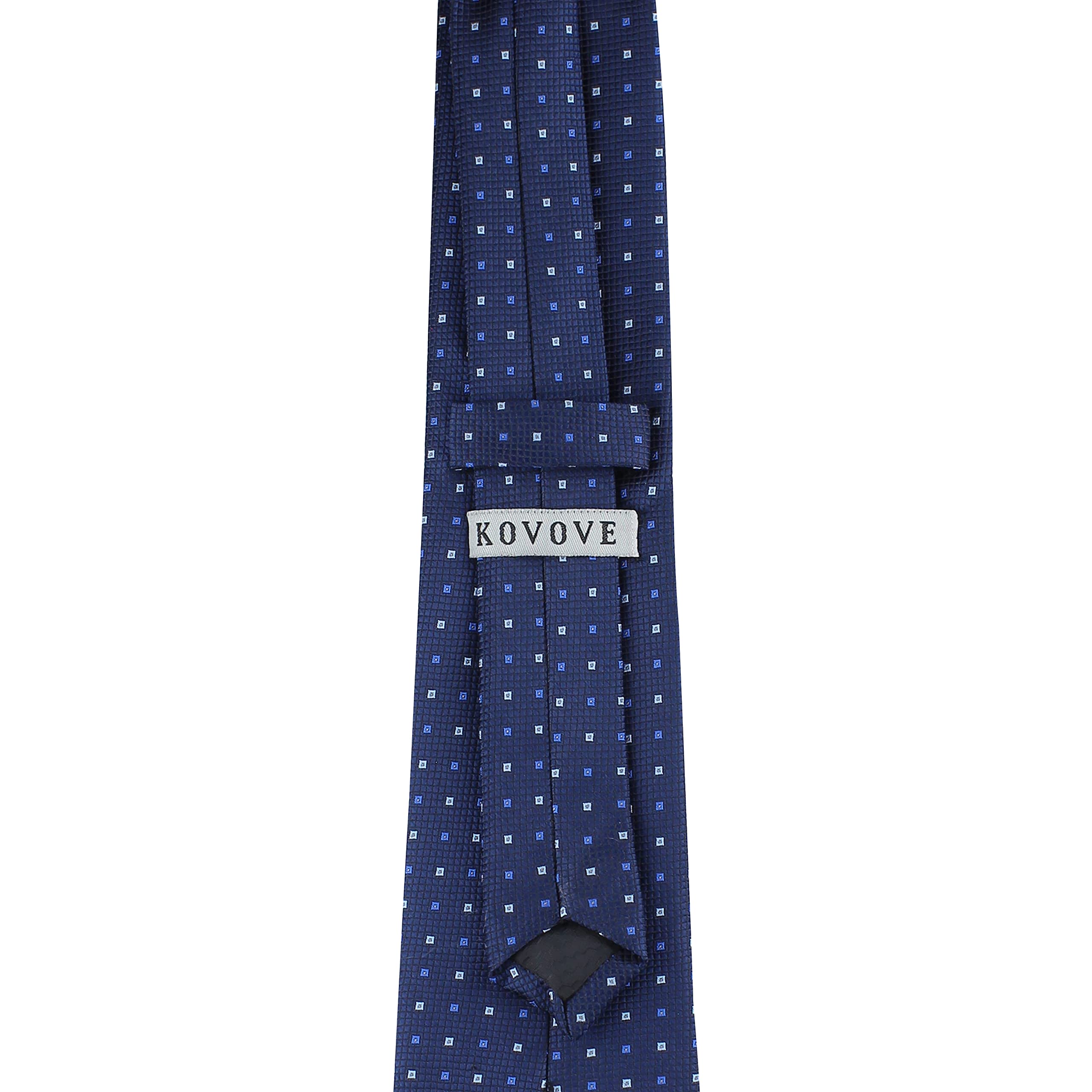 Kavove The Treat Checkered Blue Necktie For Men - Image 5 thumbnail