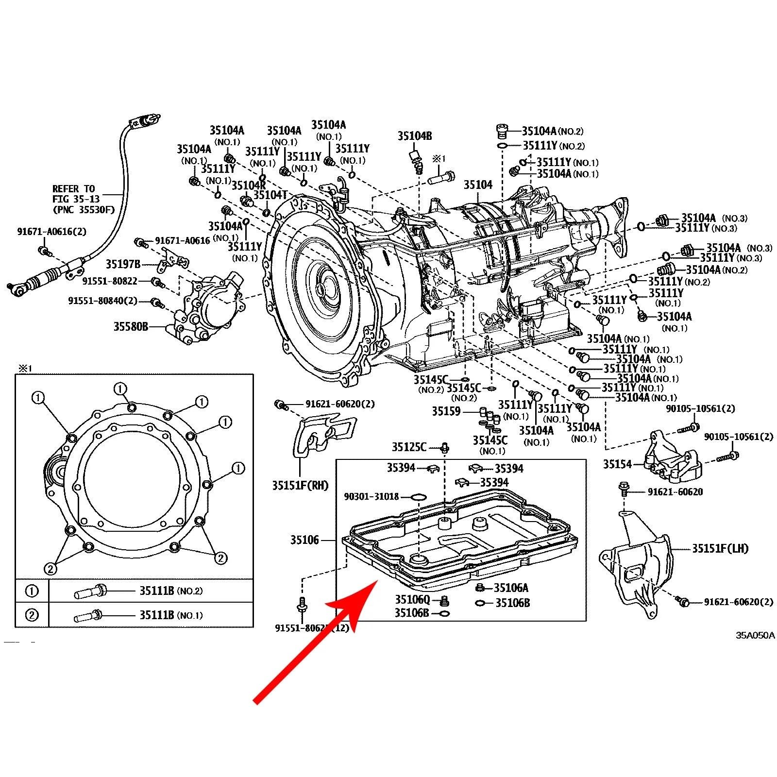 Coppa Dell'olio Motore Coppa dell'olio della trasmissione automatica per LEXUS LS350 3.5L 2018 2019 LS500 LC500 per Toyota per Corolla sostituzione