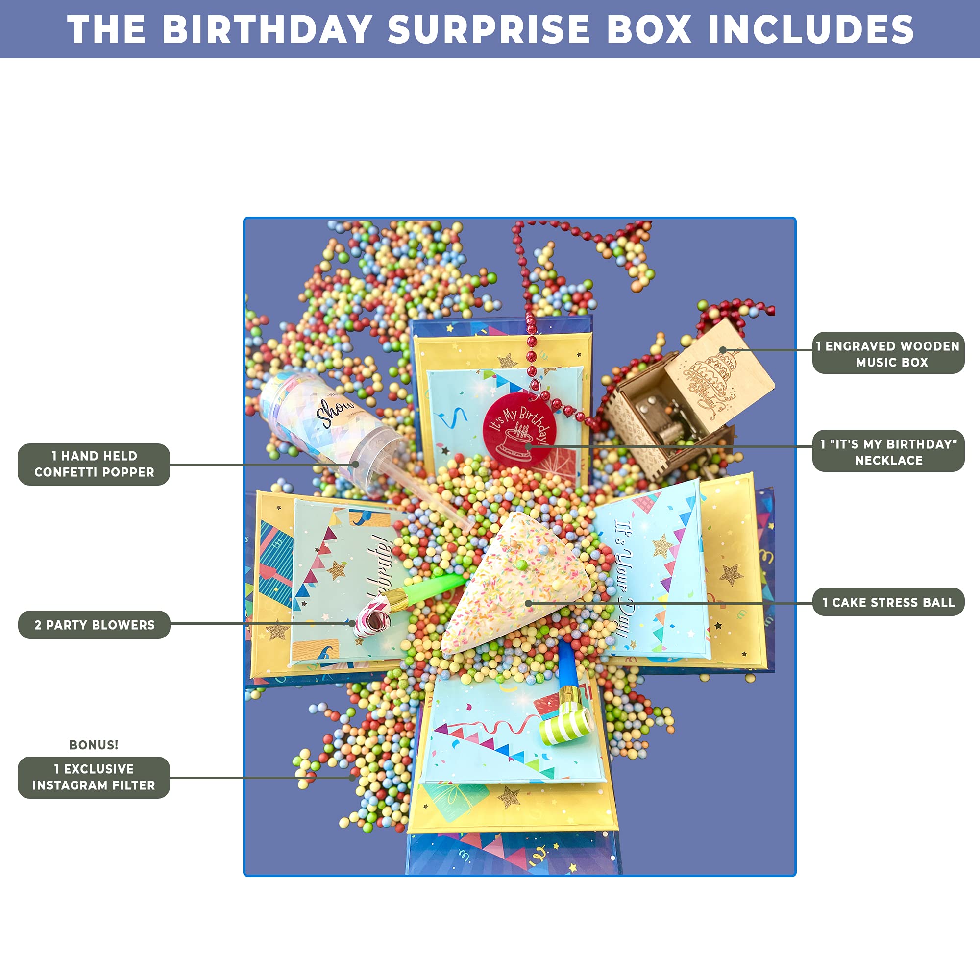 surprise boxes (Birthday),Surprise cake explosion box, exploding box