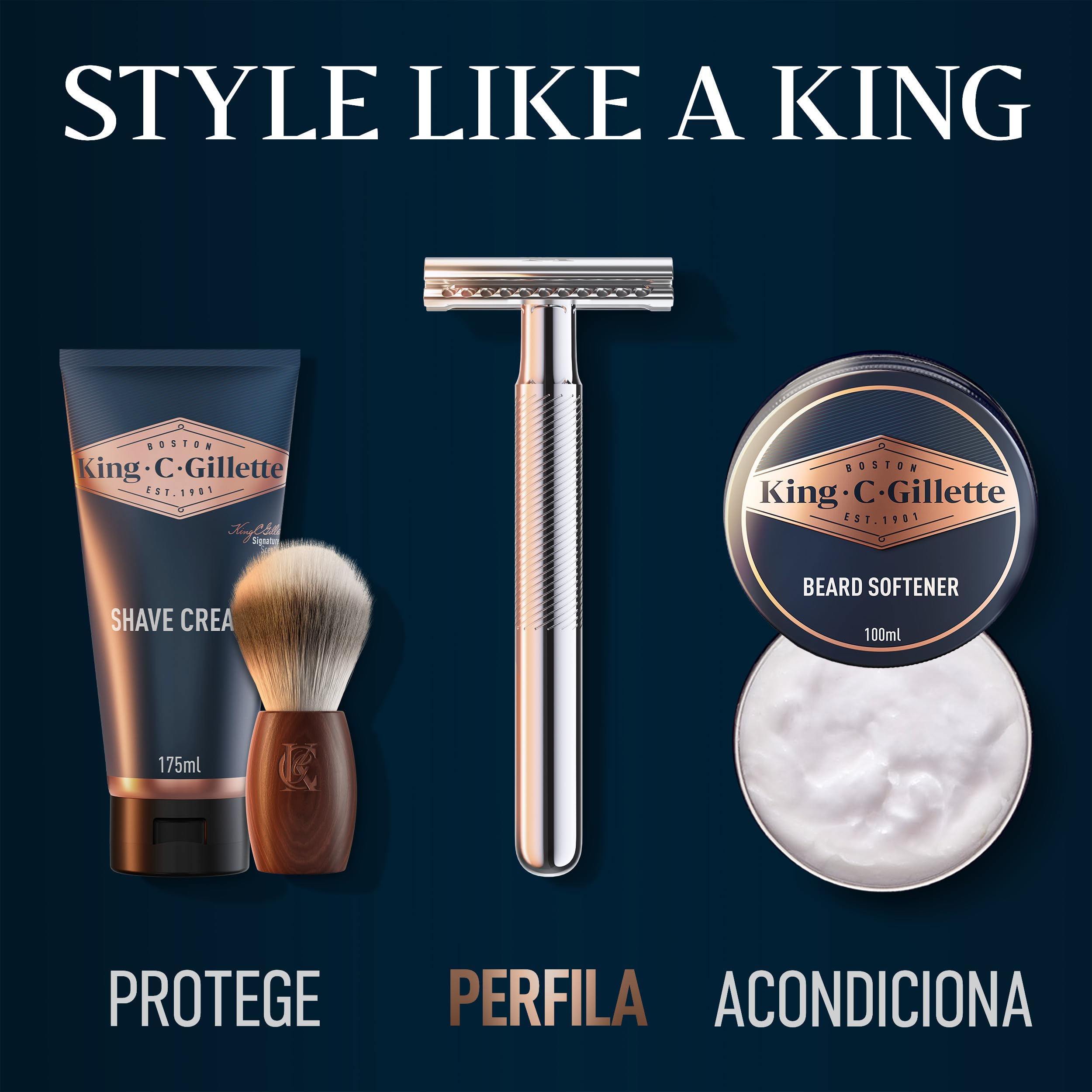 King C. Gillette Kit Barba Hombre Rutina Clásica Perfecta
