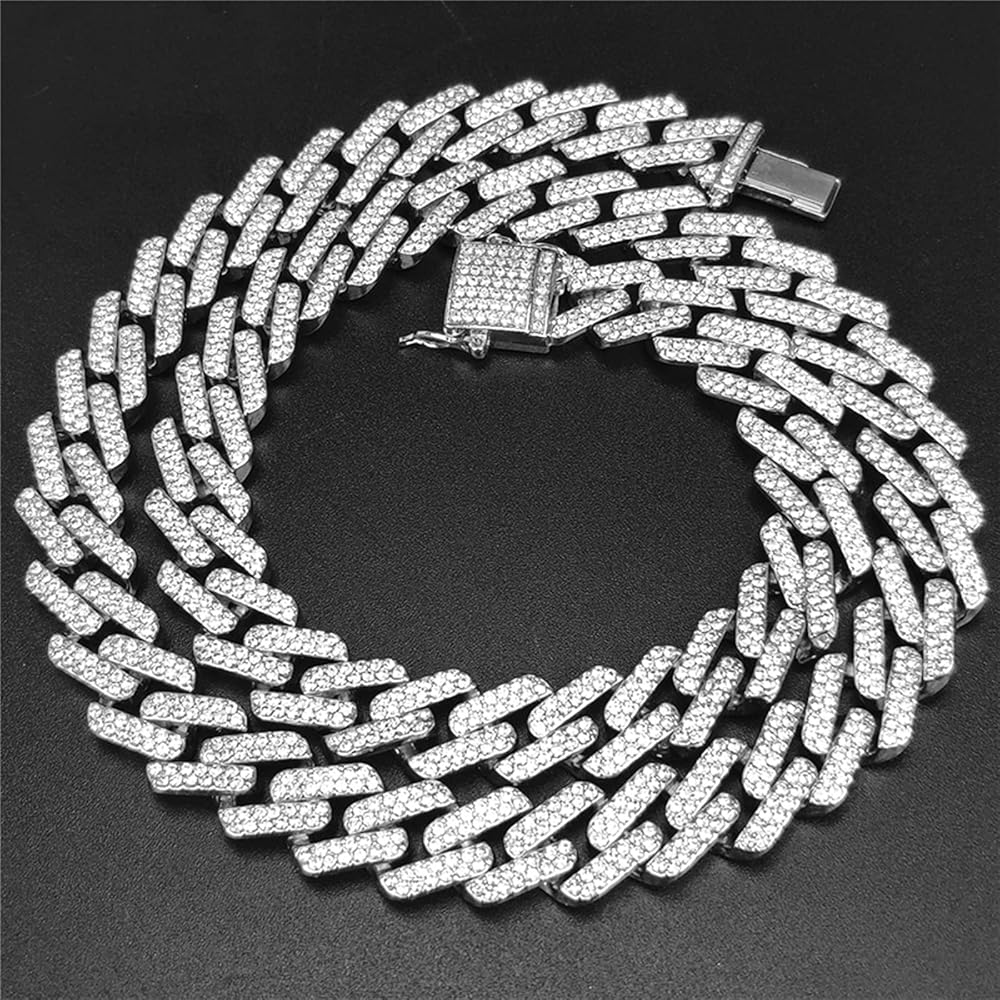 Amazon.com: Mens Silver Plated Chain Necklace, Chain