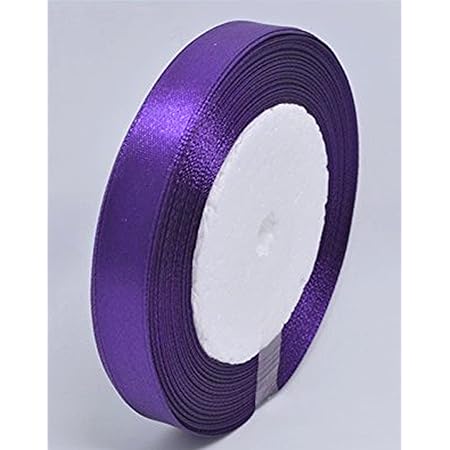 5M of Purple Double Faced Satin Ribbon 10mm width (3/8